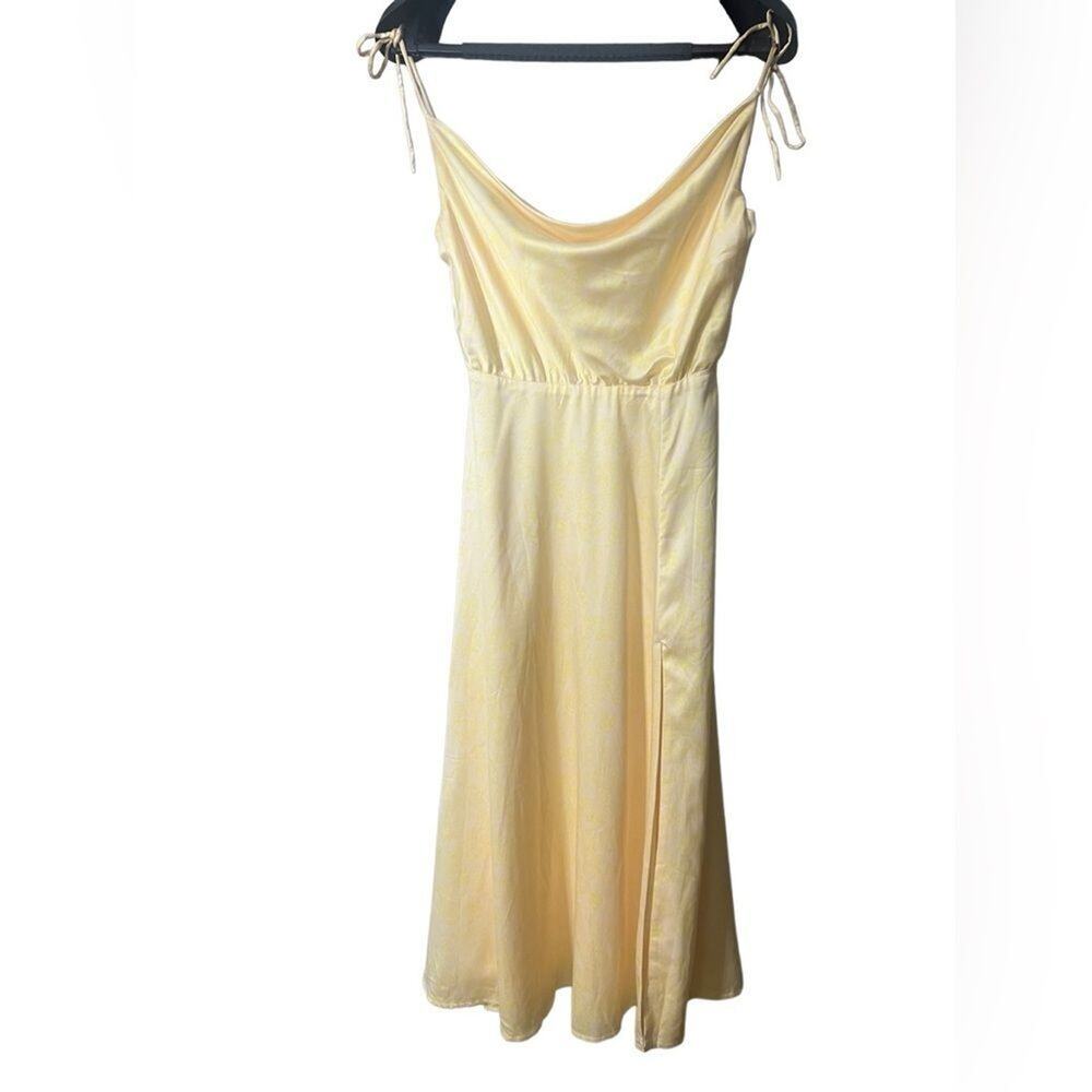 ALAMOUR THE LABEL ELEGANT‎ SPAGHETTI STRAP SIDE SLIT EVENT WEDDING DRESS SZ XS